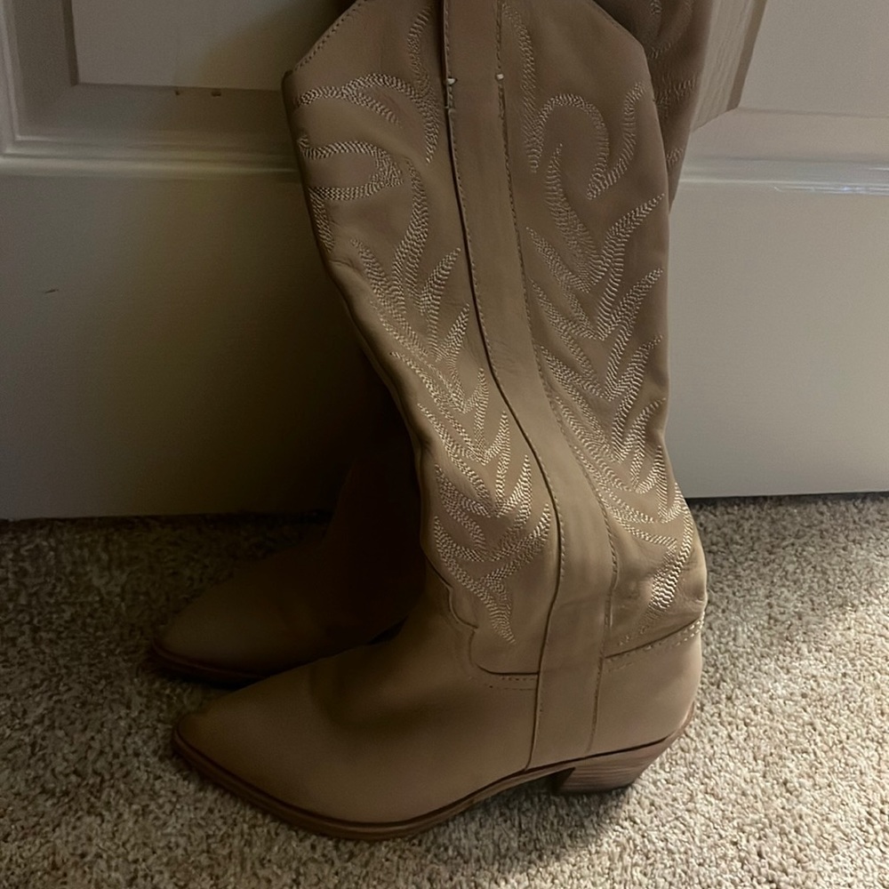 Dolce vita tan cowboy boots. Size 6 worn once